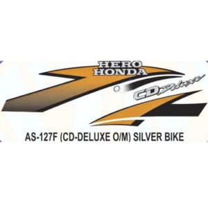 Graphics Sticker Set For Hero Honda Cd Deluxe | Old Model | Silver Vehicle | Both Sides