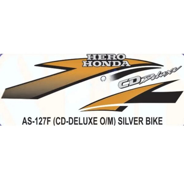 Graphics Sticker Set For Hero Honda Cd Deluxe | Old Model | Silver Vehicle | Both Sides