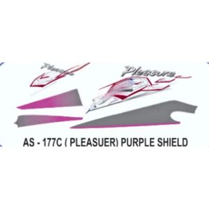Graphics Sticker Set For Hero Honda Pleasure | Purple Shield Sticker | Both Sides