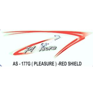 Graphics Sticker Set For Hero Honda Pleasure | Red Sticker | Both Sides