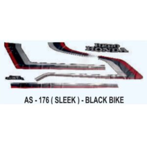Graphics Sticker Set For Hero Honda Sleek | Black Vehicle | Both Sides