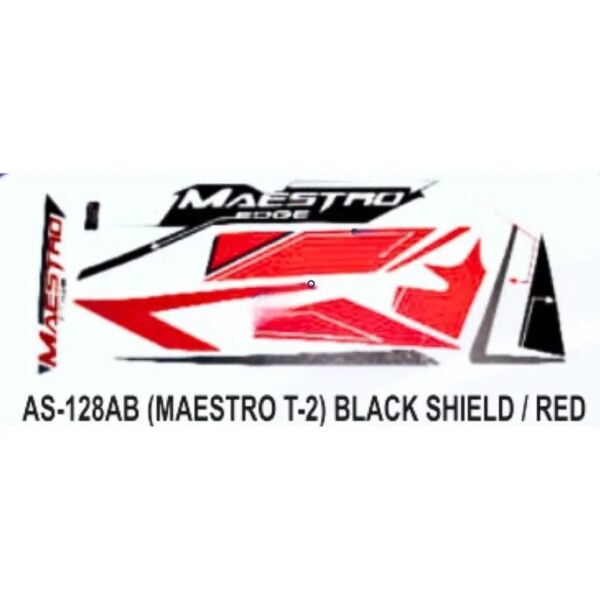 Graphics Sticker Set For Hero Maestro Edge | Type 2 | Black & Red Sticker | Both Sides