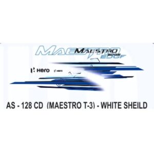 Graphics Sticker Set For Hero Maestro Edge | Type 3 | White Vehicle | Both Sides