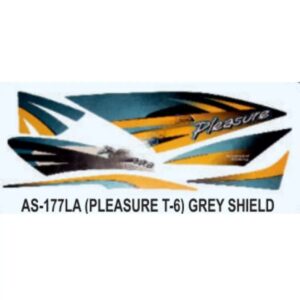 Graphics Sticker Set For Hero Pleasure | Type 6 | Grey Shield Sticker | Both Sides