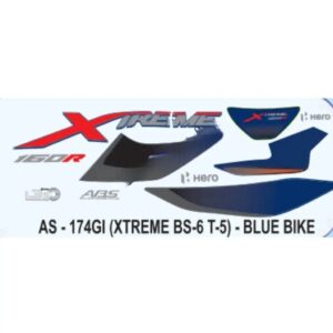 Graphics Sticker Set For Hero Xtreme 160r Bs6 | Type 5 | Blue Vehicle | Both Sides