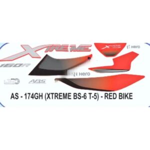 Graphics Sticker Set For Hero Xtreme 160r Bs6 | Type 5 | Red Vehicle | Both Sides