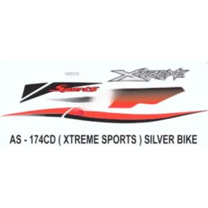 Graphics Sticker Set For Hero Xtreme Sports | Silver Vehicle | Both Sides