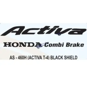 Graphics Sticker Set For Honda Activa | Combi Brake Type 4 | Black Sticker | Both Sides