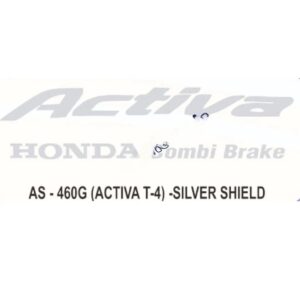 Graphics Sticker Set For Honda Activa | Combi Brake Type 4 | Silver Sticker | Both Sides