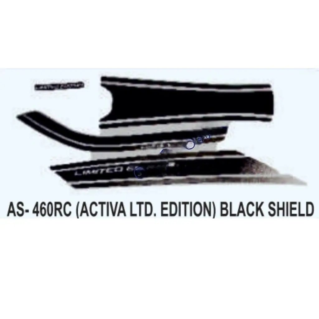 Graphics Sticker Set For Honda Activa | Limited Edition | Black Shield Sticker | Both Sides