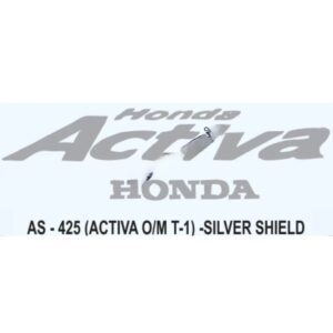 Graphics Sticker Set For Honda Activa | Type 1 | Old Model | Silver Shield Sticker | Both Sides