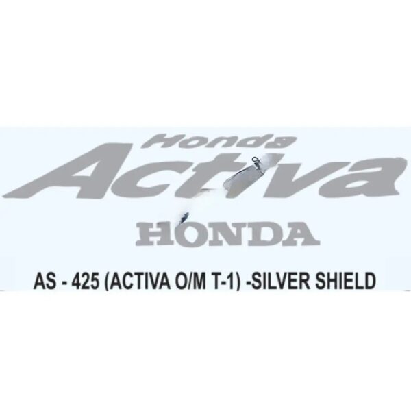 Graphics Sticker Set For Honda Activa | Type 1 | Old Model | Silver Shield Sticker | Both Sides