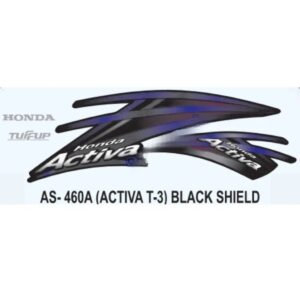 Graphics Sticker Set For Honda Activa | Type 3 | Black Shield Sticker | Both Sides