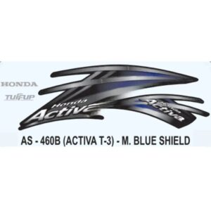 Graphics Sticker Set For Honda Activa | Type 3 | Blue Shield Sticker | Both Sides