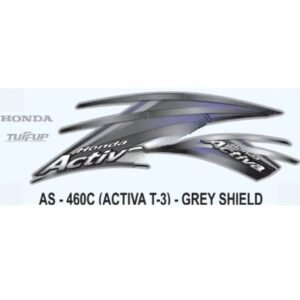 Graphics Sticker Set For Honda Activa | Type 3 | Grey Shield Sticker | Both Sides