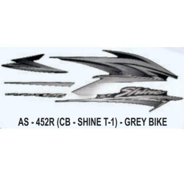 Graphics Sticker Set For Honda Cb Shine | Type 1 | Grey Vehicle | Both Sides