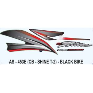 Graphics Sticker Set For Honda Cb Shine | Type 2 | Black Vehicle | Both Sides