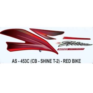 Graphics Sticker Set For Honda Cb Shine | Type 2 | Red Vehicle | Both Sides