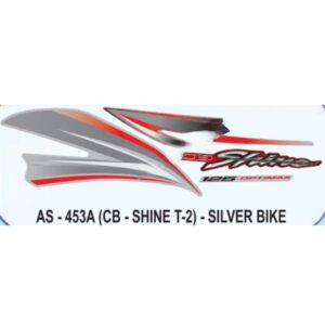 Graphics Sticker Set For Honda Cb Shine | Type 2 | Silver Vehicle | Both Sides
