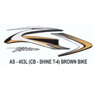 Graphics Sticker Set For Honda Cb Shine | Type 4 | Brown Vehicle | Both Sides