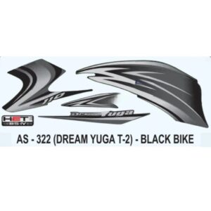Graphics Sticker Set For Honda Dream Yuga 110 | Het Bs4 Type 2 | Black Vehicle | Both Sides