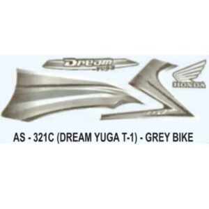 Graphics Sticker Set For Honda Dream Yuga 110 | Type 1 | Grey Vehicle | Both Sides