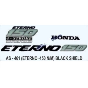 Graphics Sticker Set For Honda Eterno 150 | New Model | Black Sticker | Both Sides