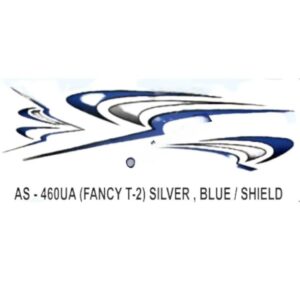 Graphics Sticker Set For Honda Fancy | Type 2 | Silver & Blue Sticker | Both Sides
