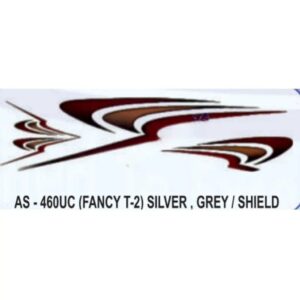 Graphics Sticker Set For Honda Fancy | Type 2 | Silver & Grey Sticker | Both Sides