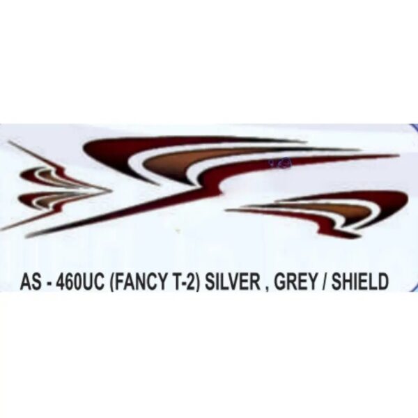 Graphics Sticker Set For Honda Fancy | Type 2 | Silver & Grey Sticker | Both Sides