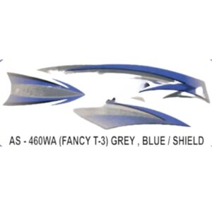 Graphics Sticker Set For Honda Fancy | Type 3 | Grey & Blue Sticker | Both Sides