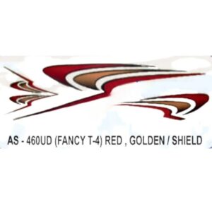 Graphics Sticker Set For Honda Fancy | Type 4 | Red & Golden Sticker | Both Sides