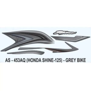 Graphics Sticker Set For Honda Shine 125 | Grey Vehicle | Both Sides