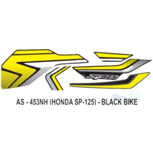 Graphics Sticker Set For Honda Sp 125 | Black Vehicle | Both Sides