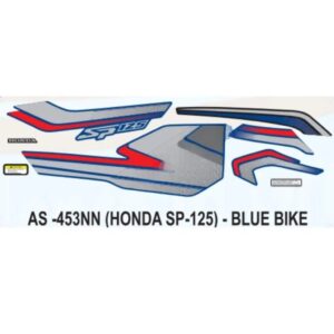 Graphics Sticker Set For Honda Sp 125 | Blue Vehicle | Grey Sticker | Both Sides
