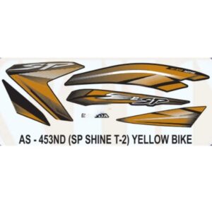 Graphics Sticker Set For Honda Sp Shine | Type 2 | Yellow Vehicle | Both Sides