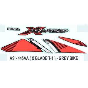 Graphics Sticker Set For Honda X Blade | Type 1 | Grey Vehicle | Both Sides