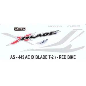 Graphics Sticker Set For Honda X Blade | Type 2 Abs | Red Vehicle | Both Sides