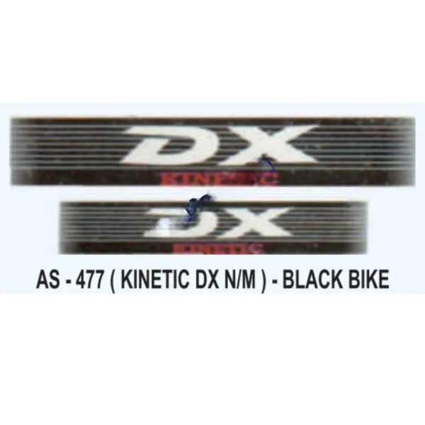 Graphics Sticker Set For Kinetic Dx | New Model | Black Vehicle | Both Sides