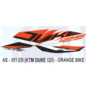 Graphics Sticker Set For Ktm Duke 125 | Orange Vehicle | Both Sides