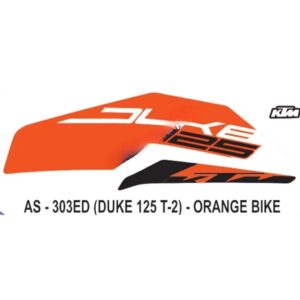 Graphics Sticker Set For Ktm Duke 125 | Type 2 | Orange Vehicle | Both Sides