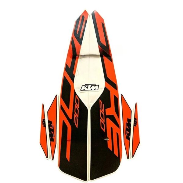 Graphics Sticker Set For Ktm Duke 200 | Type 2 | Orange Bike | Vinyl Decal Set | Both Sides