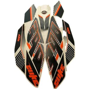 Graphics Sticker Set For Ktm Duke 390 | Type 2 | Orange Bike | Vinyl Decal Set | Both Sides