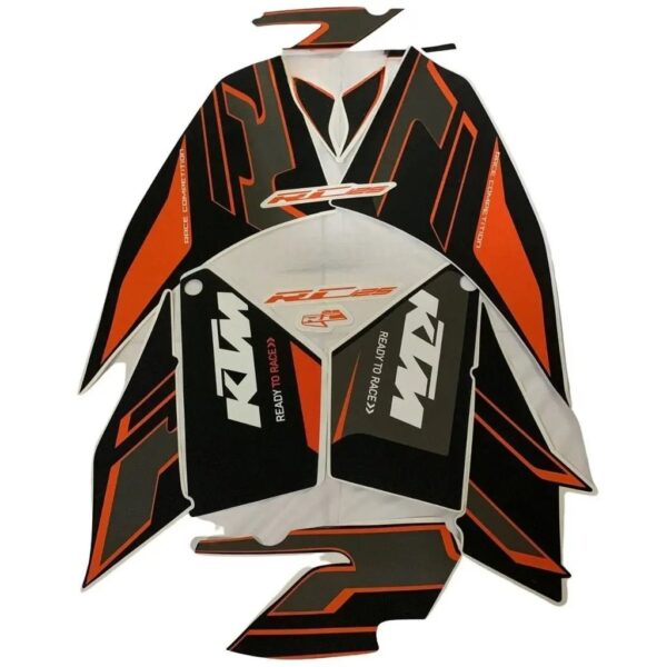 Graphics Sticker Set For Ktm Rc 125 | 2020 Model | White Bike | Vinyl Decal Set | Both Sides