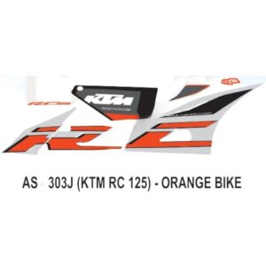 Graphics Sticker Set For Ktm Rc 125 | Orange Vehicle | Both Sides