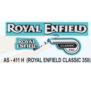 Graphics Sticker Set For Royal Enfiled Classic 350 | Blue Sticker | Both Sides