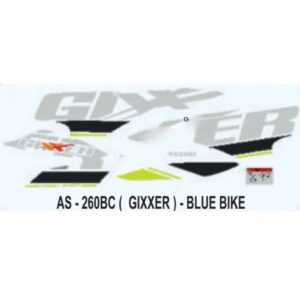 Graphics Sticker Set For Suzuki Gixxer | Blue Vehicle | Both Sides