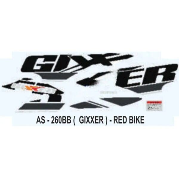 Graphics Sticker Set For Suzuki Gixxer | Red Vehicle | Both Sides