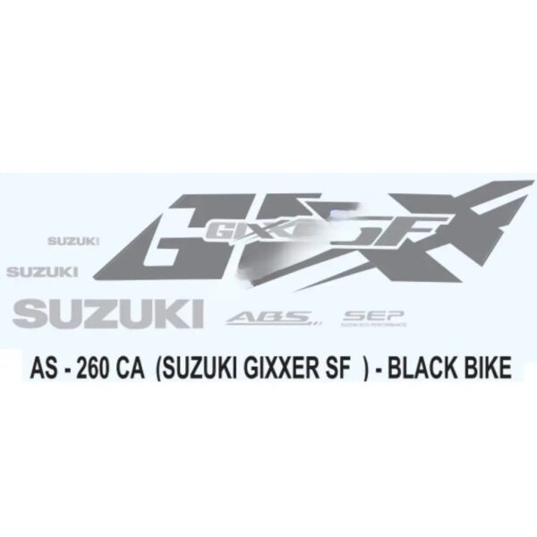 Graphics Sticker Set For Suzuki Gixxer Sf | Abs | Black Vehicle | Both Sides
