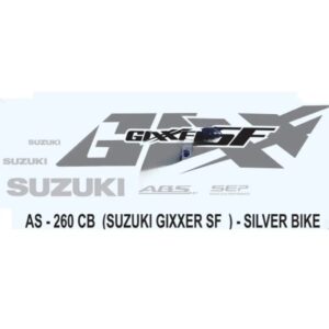 Graphics Sticker Set For Suzuki Gixxer Sf | Abs | Silver Vehicle | Both Sides